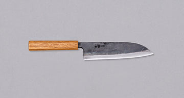 Tsukasa Santoku Shirogami #2 Oak 180 mm_1