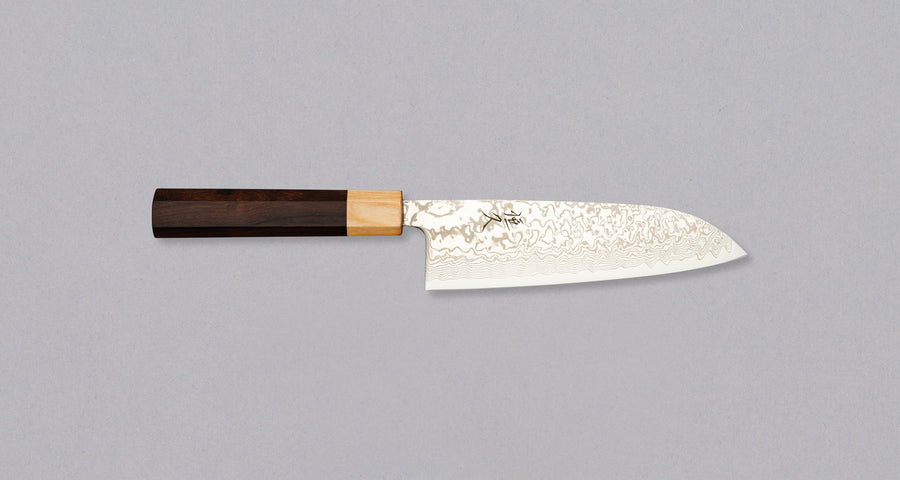 Tsunehisa Santoku SLD Damascus 165 mm [Palisandar - Cedrovina]