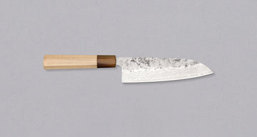 Tsunehisa Santoku Swedish Steel Damascus Washiji 165 mm