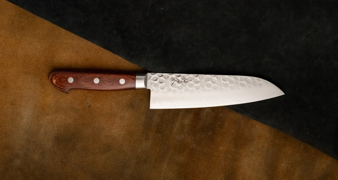 Tsunehisa Santoku VG-10 Damascus Brown 170 mm