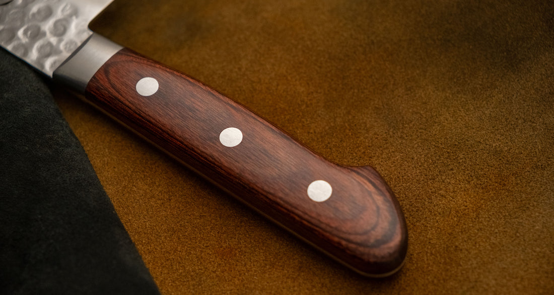 Tsunehisa Santoku VG-10 Damascus Brown 170 mm