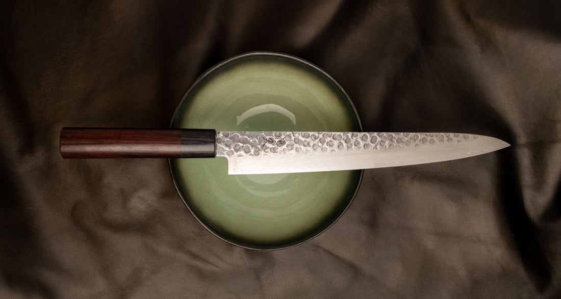 Tsunehisa Slicer VG-10 Damascus Tsuchime 240 mm