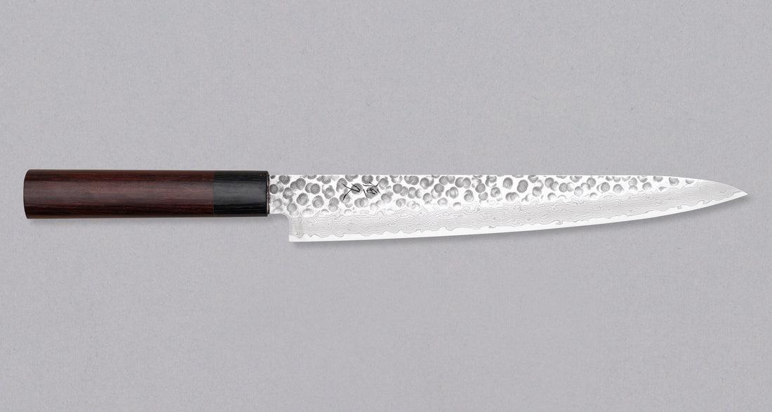 Tsunehisa Slicer VG-10 Damascus Tsuchime 240 mm