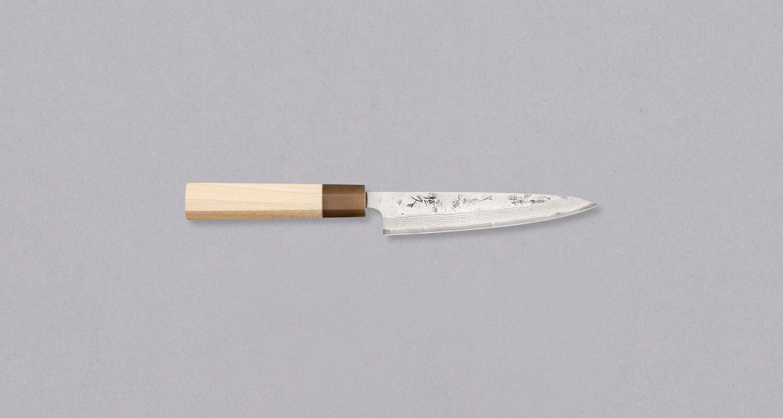 Tsunehisa Petty Swedish Steel Damascus Washiji 135 mm