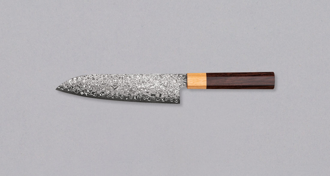 Tsunehisa Santoku AUS-10 Damascus 185 mm